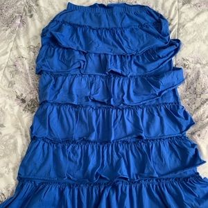 Royal Blue Ruffled Skirt